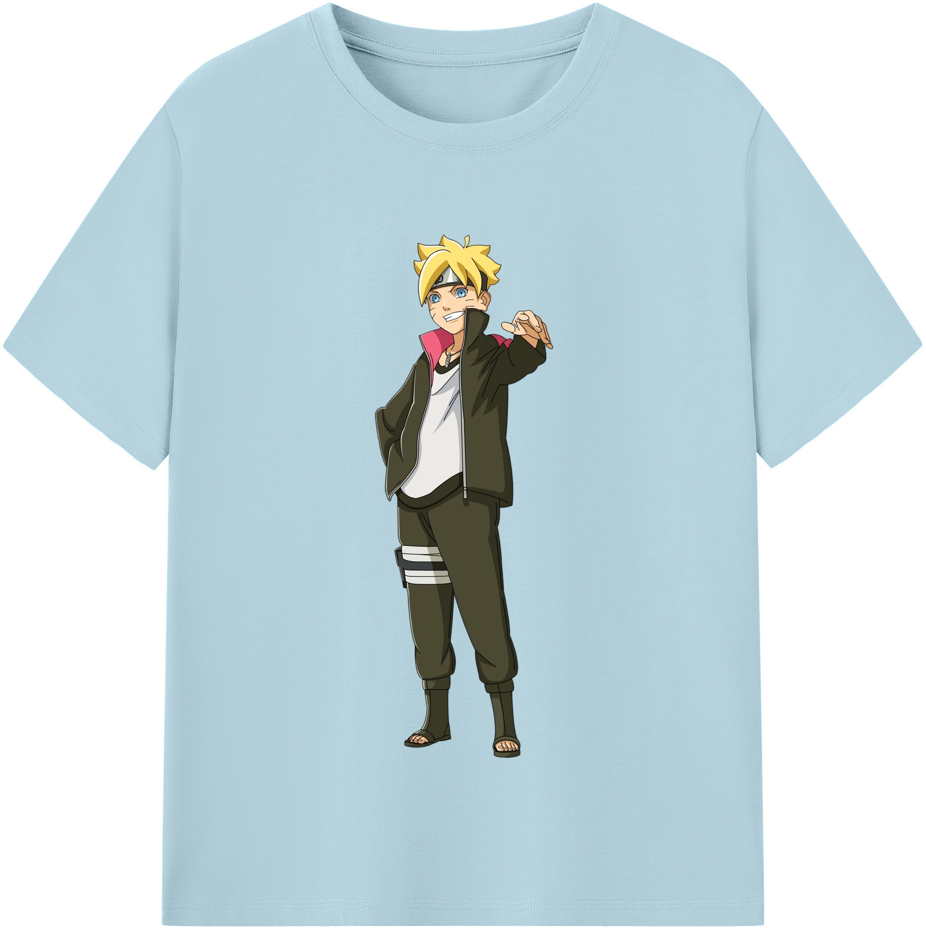 （画像用） NARUTO -ナルト- うずまき ボルト Uzumaki Boruto 綿100％半袖Tシャツ（フロントプリント）